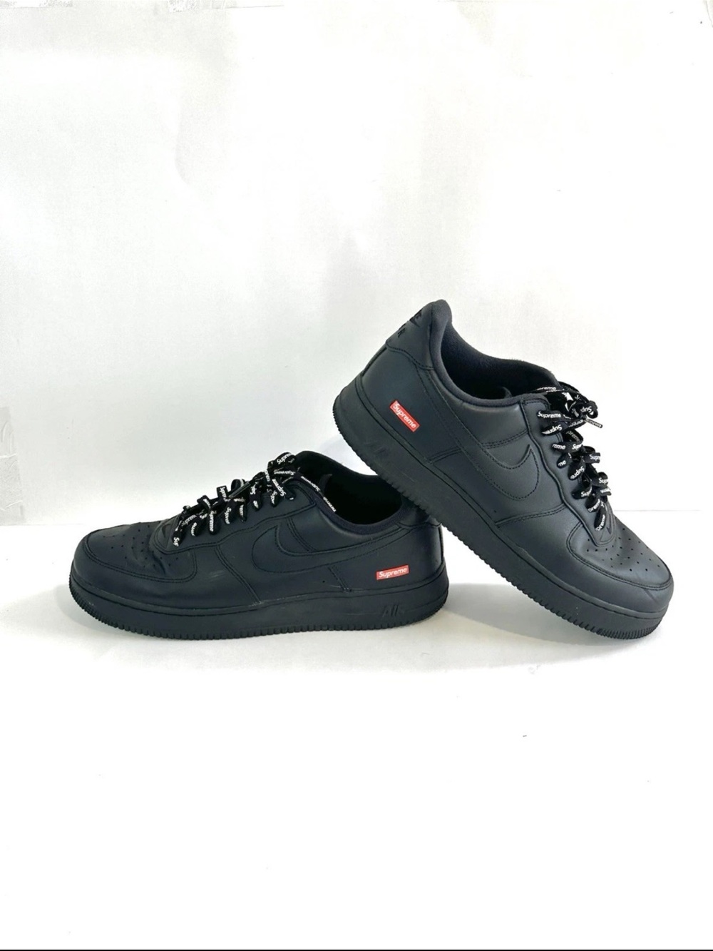 Nike Air Force 1 Low Supreme Black CU9225-001 Men's Athletic Shoes size 11.5